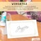 Better Office Products Place Cards, 2in. x 3.5in. White W/Modern Metallic Gold Geo Border, Folded Table Tent Cards, 100PK 64648 - alternate 5